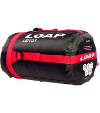 Múmiový spací vak LENOX LOAP čierna/tomato