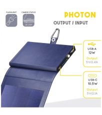 Prenosná solárna powerbanka Photon YATE červená