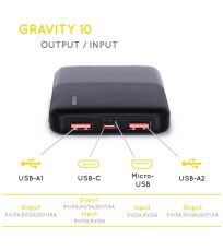 Powerbanka 10000 mAh Gravity 10 YATE čierna